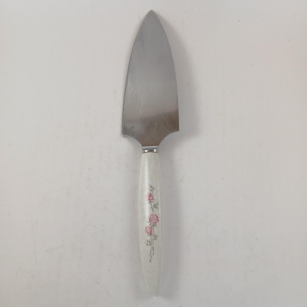 Westall Richardson Cake Or Pie Server Serrated Vintage Country Roses Floral